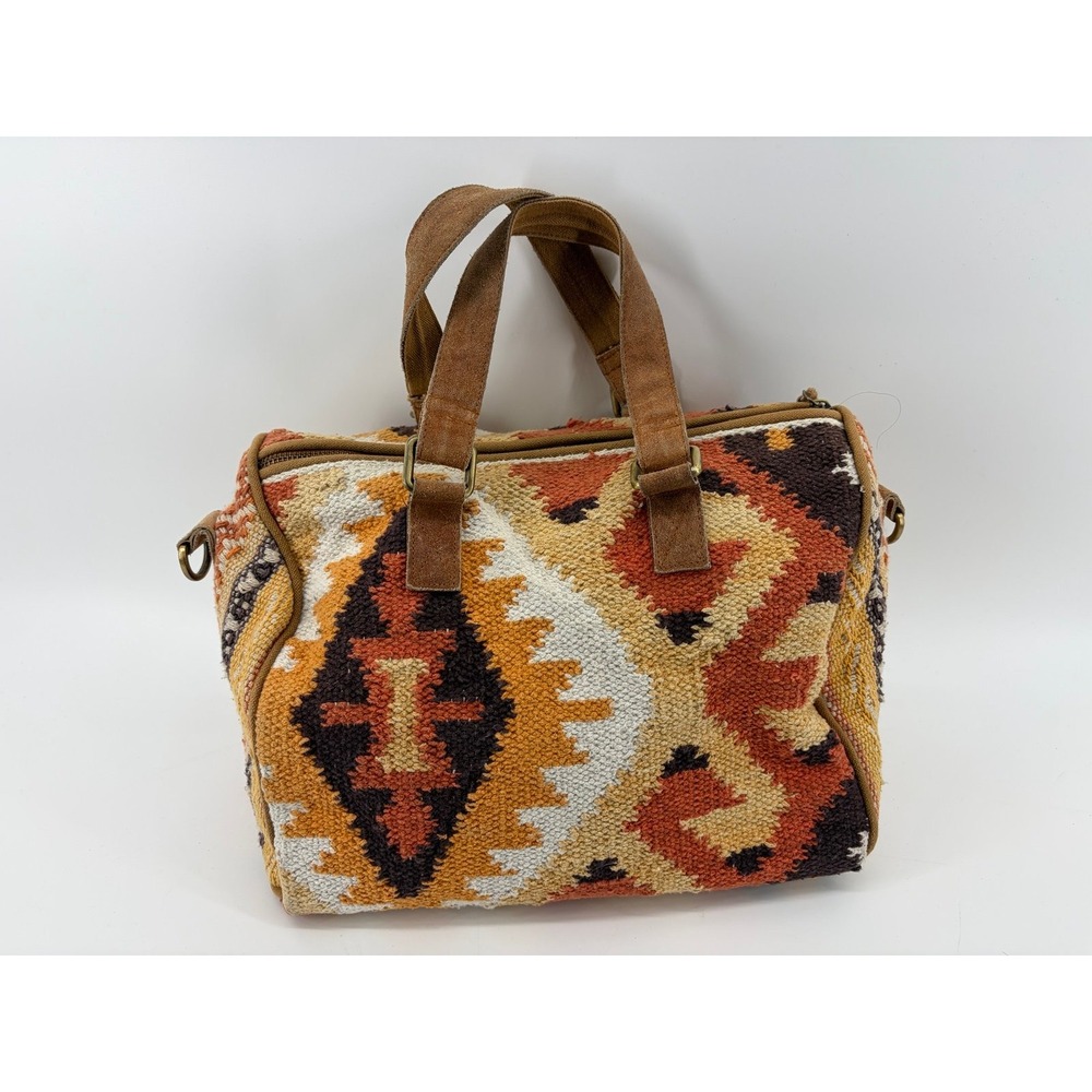 Ruggine, Multicolored Cotton Tapestry, Tote/Purse/Bag, Aztec Pattern